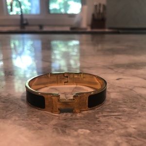 Hermes Clic H Bracelet - Noir